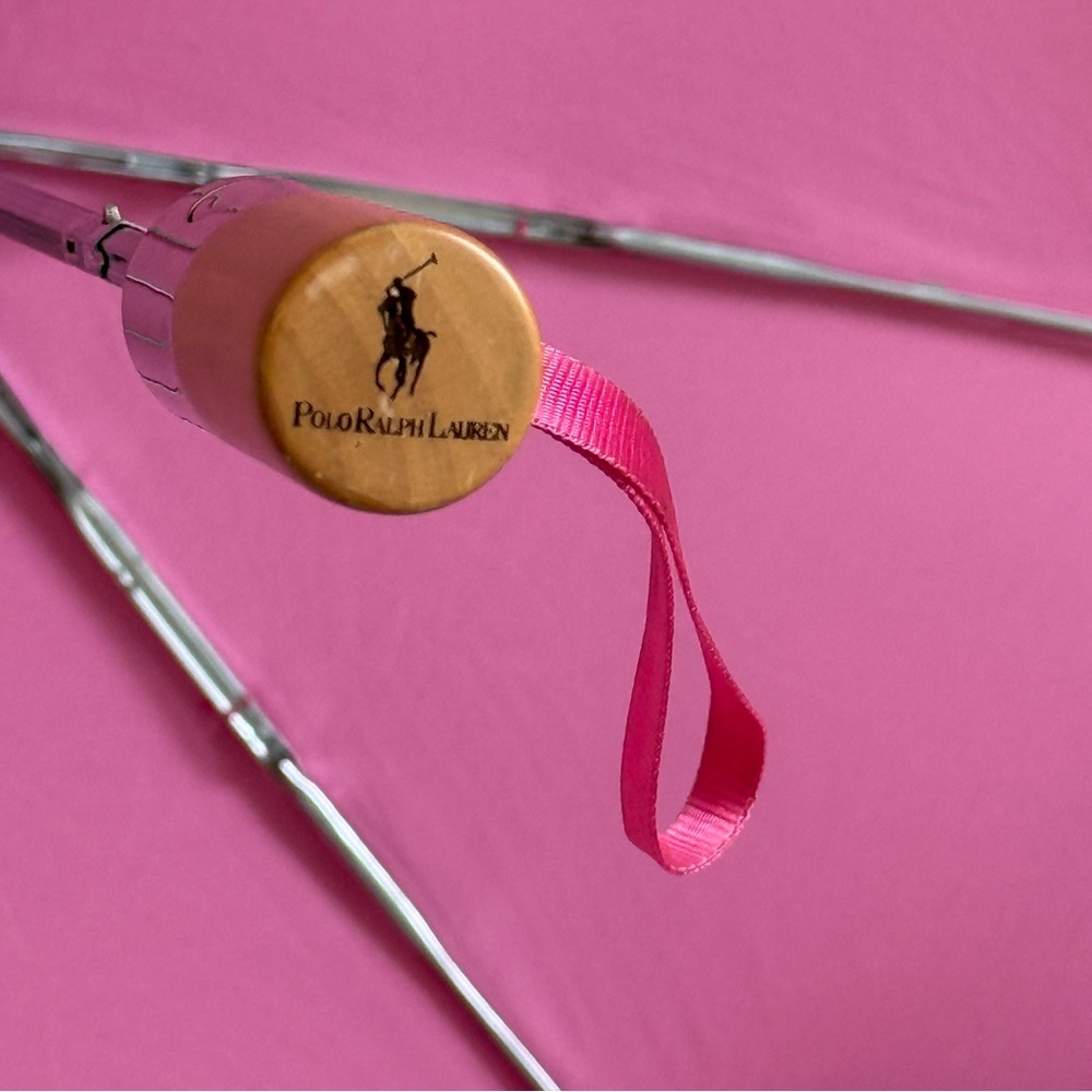POLO Ralph Lauren Collapsible Umbrella Bubblegum Pink - Picture 8 of 14